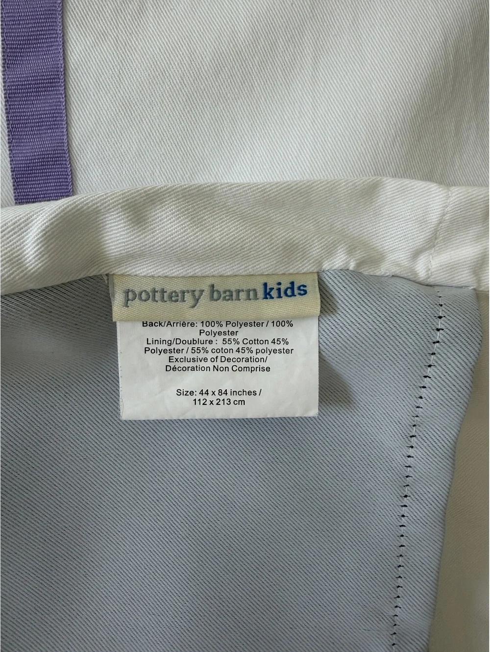 Pottery Barn Kids - Harper Blackout Curtain Panels - Purple 44 X 84